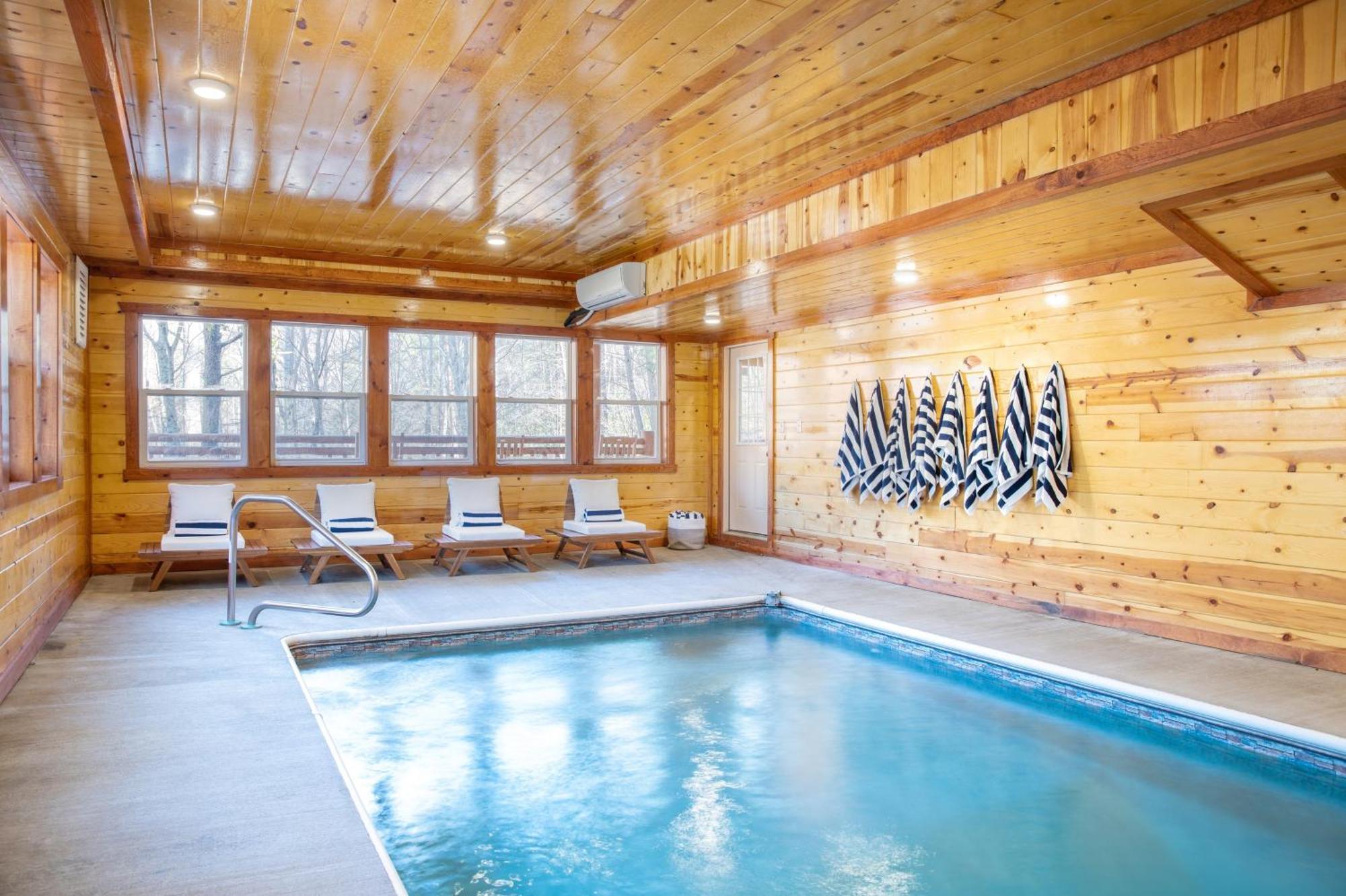 סביירוויל Sycamore By Avantstay Spectacular Mountain Home W Indoor Pool Hot Tub Home Theatre Fire Pit מראה חיצוני תמונה